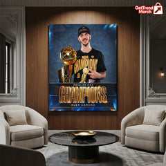 Alex Caruso 2025 NBA Champion Poster Canvas – Thunder Basketball Finals Wall Art - Get Trend Merch
