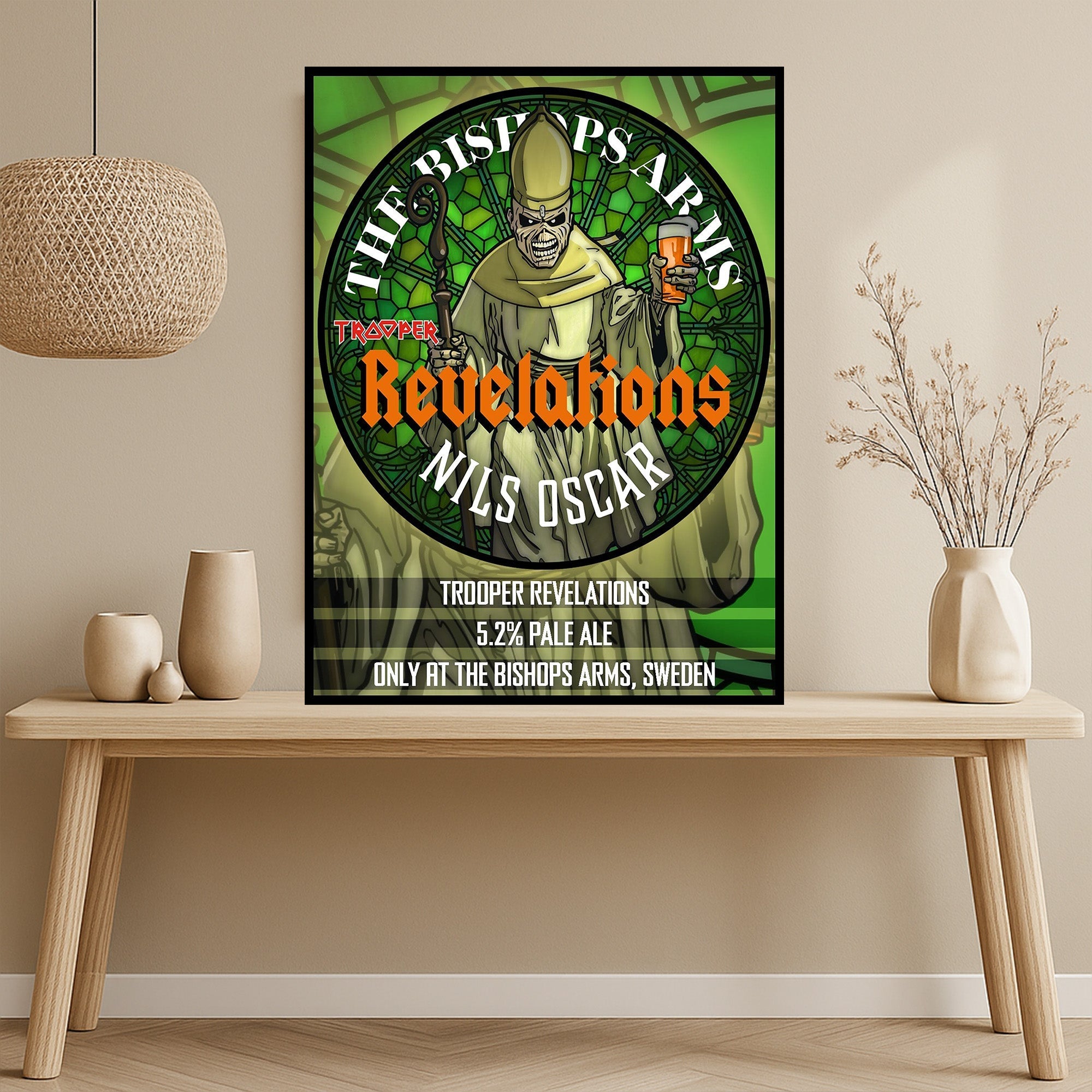 Iron Maiden Trooper Revelations The Bishops Arms Sweden Canvas Poster - Get Trend Merch