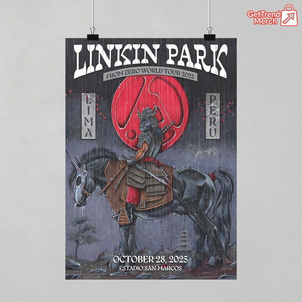 Linkin Park – From Zero World Tour – Lima, Peru – Estadio San Marcos – Oct 28, 2025 Poster Canvas Wall Art