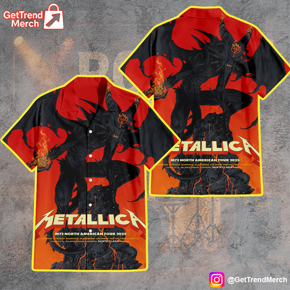 Metallica M72 Santa Clara 2025 Dragon Hawaiian Shirt – Limited Tour Edition - Get Trend Merch
