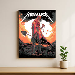Metallica M72 World Tour 2025 Houston Texas Pop-Up Shop Concert Poster Canvas Wall Art - Get Trend Merch