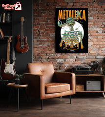 Metallica M72 World Tour 2025 Until It Sleeps Load Houston Exclusive Tour Poster Canvas Wall Art - Get Trend Merch