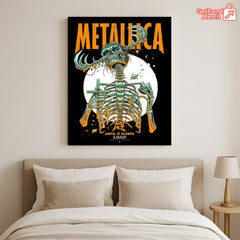 Metallica M72 World Tour 2025 Until It Sleeps Load Houston Exclusive Tour Poster Canvas Wall Art - Get Trend Merch