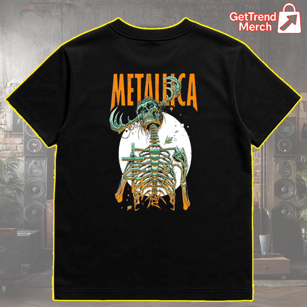 Metallica T-Shirt, M72 World Tour 2025 Houston, Until It Sleeps Load Skeleton, Luke Preece Art, Heavy Metal Concert Tee - Get Trend Merch