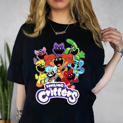 Poppy Playtime Chapter 3 Smiling Critters Catnap Shirt – Cute Horror Game Tee, Gaming Streetwear T-Shirt - Get Trend Merch