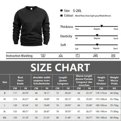 Men’s Crewneck Sweatshirt Solid Color Long Sleeve