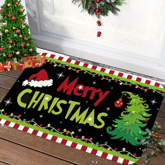Merry Christmas Doormat – Soft Non-Slip Welcome Rug