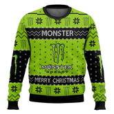 Green Claw Energy Inspired Ugly Christmas Sweater – Warm Knit-Look Crewneck