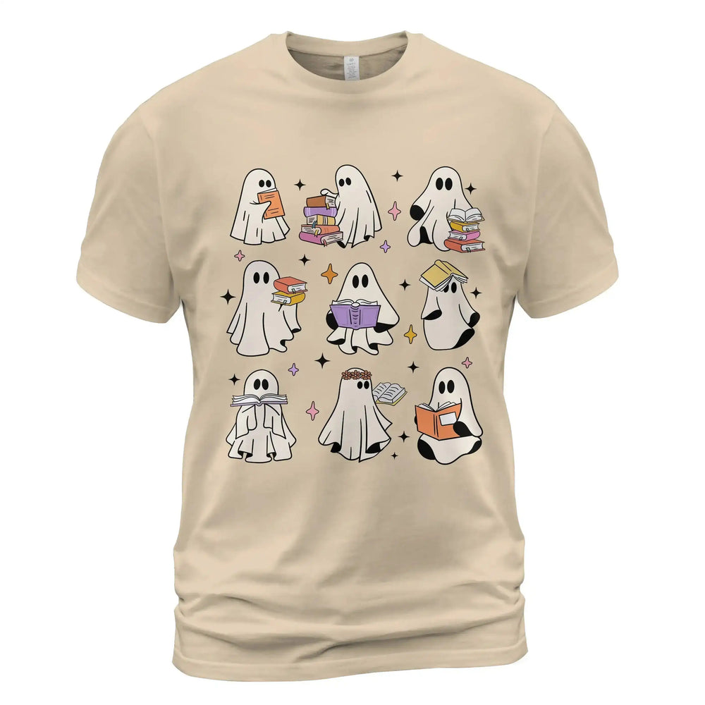 Trick or Read Ghost Shirt – Teacher Halloween Reading Shirt, Cute Bookish Ghost T-Shirt - Get Trend Merch