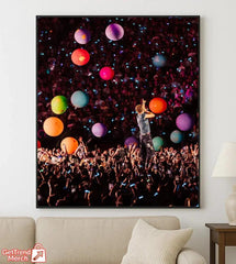 Coldplay Boston 2025 Poster – Music of the Spheres Tour – Gillette Stadium Show July 16, 2025 Canvas - Get Trend Merch