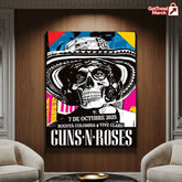 Guns N’ Roses Bogotá Colombia 2025 Poster Canvas Wall Art – Vive Claro Concert Limited Edition - Get Trend Merch
