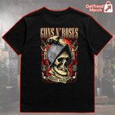 Guns N' Roses Concert Tour 2025 Hradec Králové Czech Republic June 15 Skull Art T-Shirt - Get Trend Merch