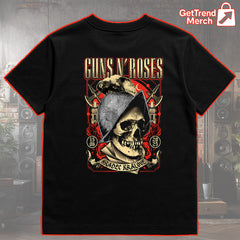 Guns N' Roses Concert Tour 2025 Hradec Králové Czech Republic June 15 Skull Art T-Shirt - Get Trend Merch