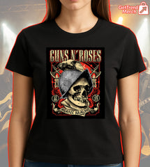 Guns N' Roses Concert Tour 2025 Hradec Králové Czech Republic June 15 Skull Soldier Art T-Shirt - Get Trend Merch