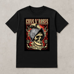 Guns N' Roses Concert Tour 2025 Hradec Králové Czech Republic June 15 Skull Soldier Art T-Shirt - Get Trend Merch