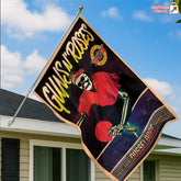 Guns N’ Roses Düsseldorf 2025 Skeleton Ping Pong House Flag – Official Concert Tour Outdoor Banner - Get Trend Merch