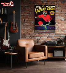 Guns N’ Roses Düsseldorf 2025 Skeleton Ping Pong Poster Canvas – Tour Exclusive Art - Get Trend Merch