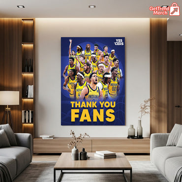 Indiana Pacers 2025 Thank You Fans Poster Canvas – Basketball Team Tribute Wall Art - Get Trend Merch