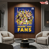 Indiana Pacers 2025 Thank You Fans Poster Canvas – Basketball Team Tribute Wall Art - Get Trend Merch