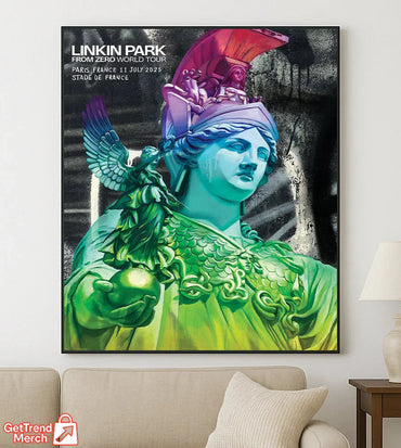 Linkin Park Concert Tour From Zero World Tour July 11, 2025 Paris, France Stade de France Limited Edition Canvas Wall Art Poster - Get Trend Merch