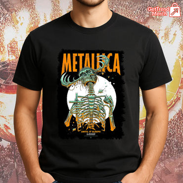 Metallica Concert Tour Load Era Until It Sleeps 2025 Skeleton Reaper Official Limited Edition Band T-Shirt - Get Trend Merch