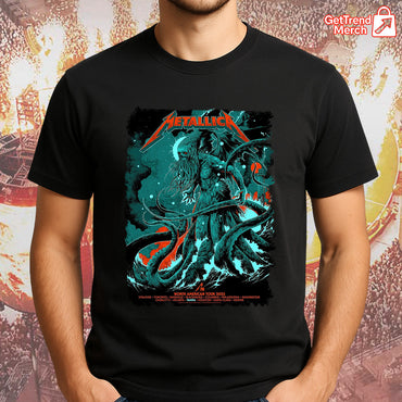 Metallica Concert Tour M72 North American Tour 2025 Cthulhu Sea Monster Official Band T-Shirt, Hoodie & Merch - Get Trend Merch