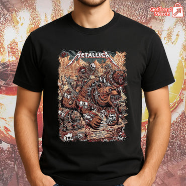 Metallica Concert Tour M72 World Tour - June 27, 2025 Denver, Colorado - Empower Field at Mile High - No Repeat Weekend Setlist Official Band T-Shirt - Get Trend Merch