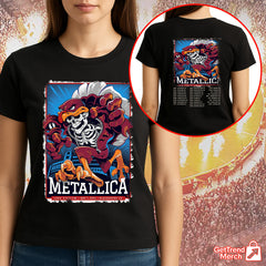 Metallica Concert Tour M72 World Tour May 7, 2025 Blacksburg, VA Lane Stadium Hokie Reaper Official Band T-Shirt - Get Trend Merch