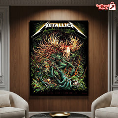 Metallica M72 Tour 2025 Toronto Canvas Poster – April 24/26 2025 Concert Art Print, Heavy Metal Wall Decor - Get Trend Merch