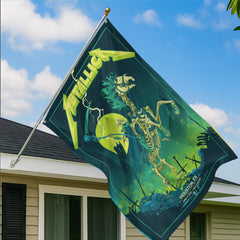 Metallica M72 World Tour 2025 Houston TX June 16 NRG Stadium 2-Sided House Flag - Get Trend Merch