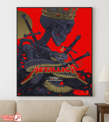 Metallica M72 World Tour May 11, 2025 Columbus, OH Historic Crew Stadium – Snake & Crowned Skeleton Poster Canvas Wall Art - Get Trend Merch