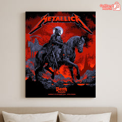 Metallica, Perth, Australia, Optus Stadium, 2025, Poster Canvas Wall Art, Concert Poster, Tour Merch Style, Fan-Made Tribute, Collector