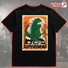 Superdrag Destination Weekend T-Shirt – The Troubadour LA 2025 Godzilla Print by Daykamp, Limited Edition Concert Tee for Fans - Get Trend Merch
