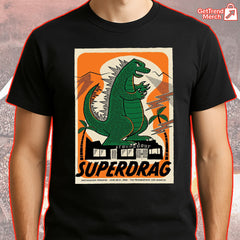 Superdrag Destination Weekend T-Shirt – The Troubadour LA 2025 Godzilla Print by Daykamp, Limited Edition Concert Tee for Fans - Get Trend Merch