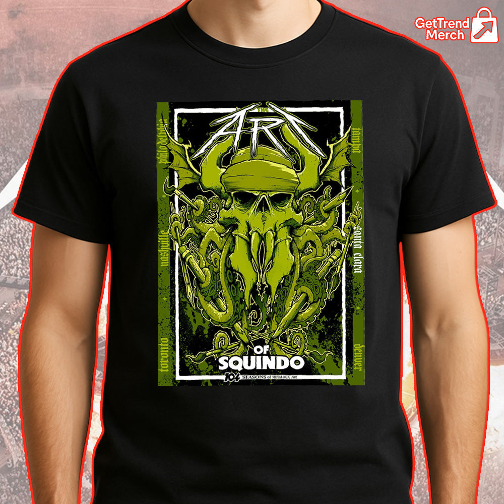 The Art of Squindo Metallica Santa Clara 2025 T-Shirt – Limited Pop-Up Shop Edition, Bay Area Collector Tee - Get Trend Merch