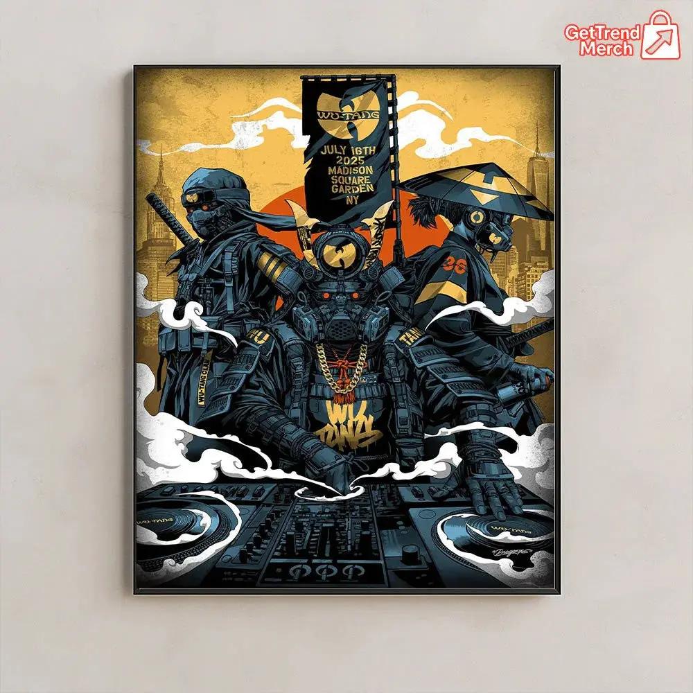 Wu-Tang Clan NYC 2025 Poster | Madison Square Garden Limited Print – July 16 Show Canvas Wall Art - Get Trend Merch