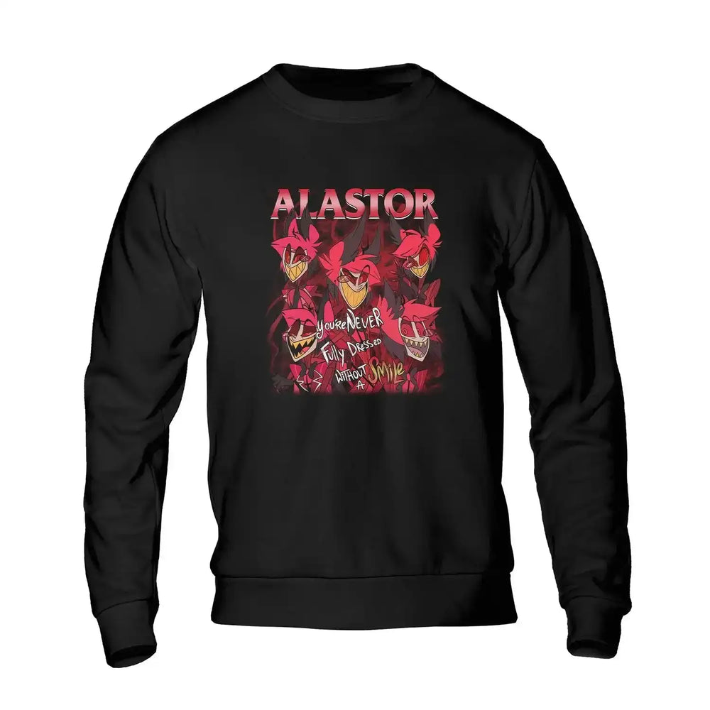 Alastor Hazbin Hotel Shirt – Radio Demon Fan Shirt, You're Never Fully Dressed Without A Smile, Hazbin Hotel Anime T-Shirt - Get Trend Merch