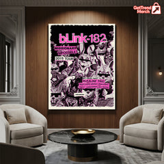 Blink-182 Missionary Impossible 2025 Tour Poster Canvas – Limited Edition Punk Rock Wall Art