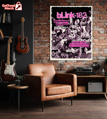 Blink-182 Missionary Impossible 2025 Tour Poster Canvas – Limited Edition Punk Rock Wall Art