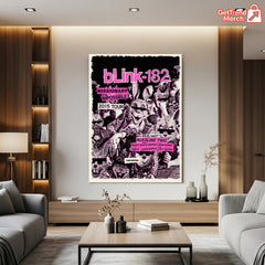 Blink-182 Missionary Impossible 2025 Tour Poster Canvas – Limited Edition Punk Rock Wall Art