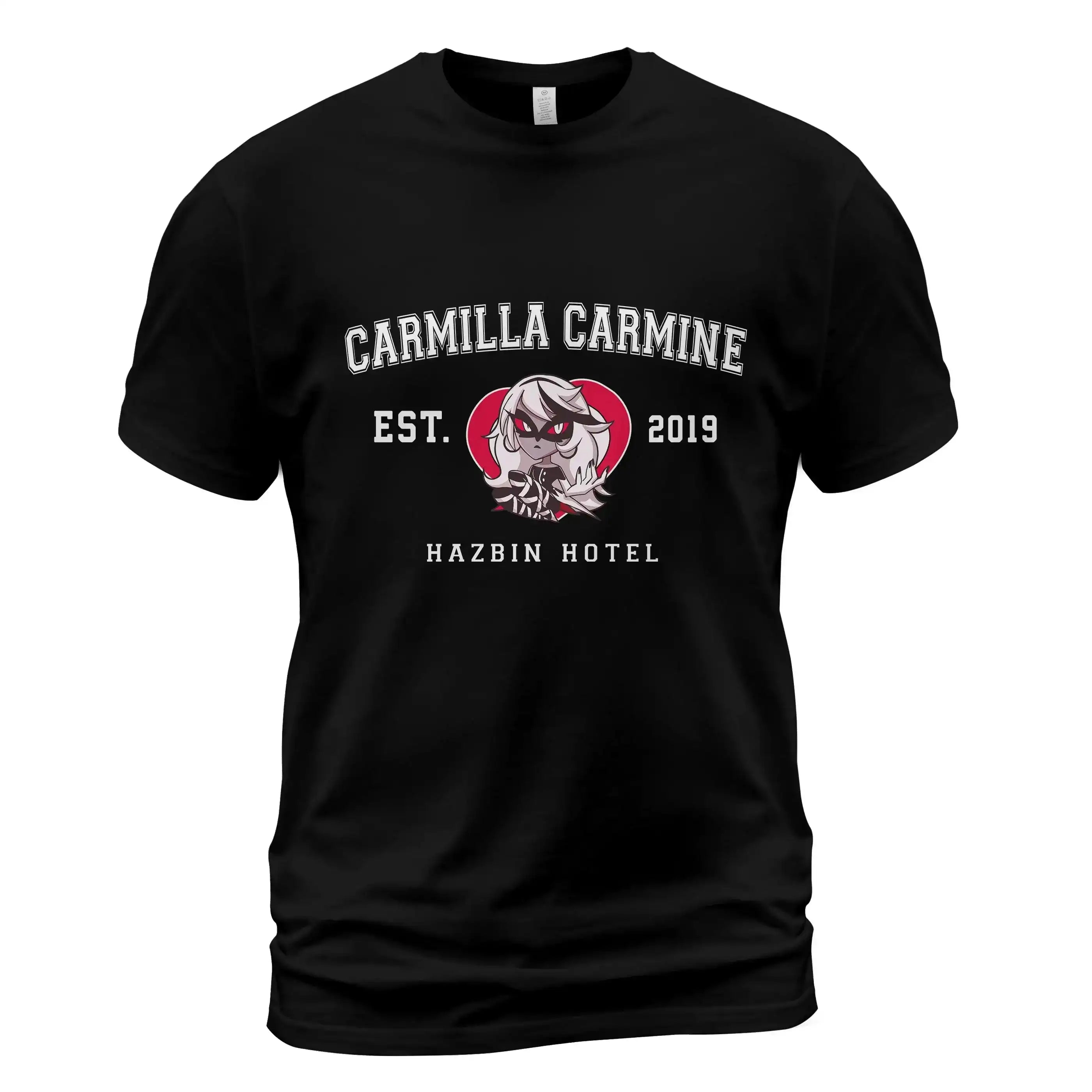 Carmilla Carmine Hazbin Hotel Shirt – Anime Fan Varsity College Style Tee