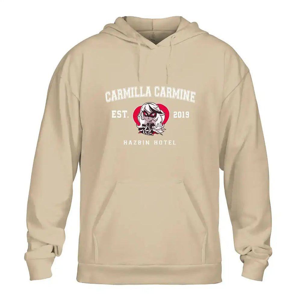 Carmilla Carmine Hazbin Hotel Shirt – Anime Fan Varsity College Style Tee - Get Trend Merch