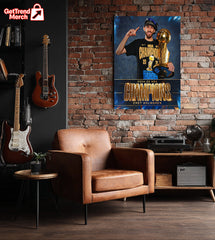 Chet Holmgren 2025 NBA Champion Poster Canvas – Thunder Finals Trophy Wall Art