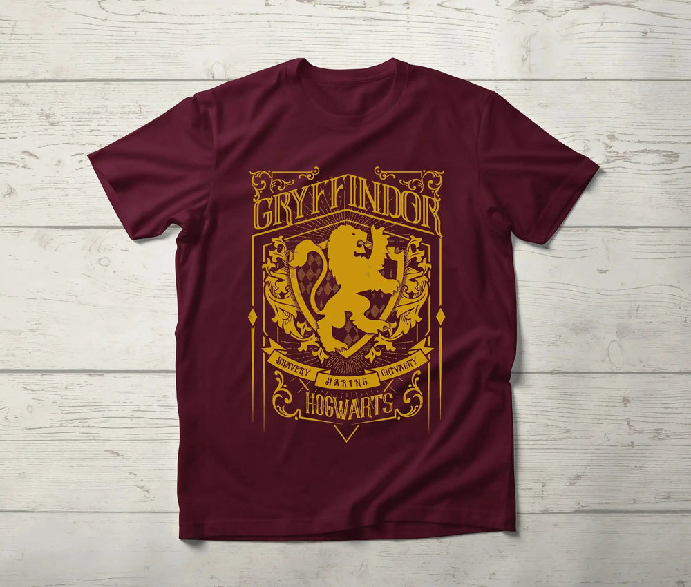 Gryffindor House Shirt – Wizard Sport Hogwarts School Varsity T-Shirt, Bookish Potter Fan Gift Tee