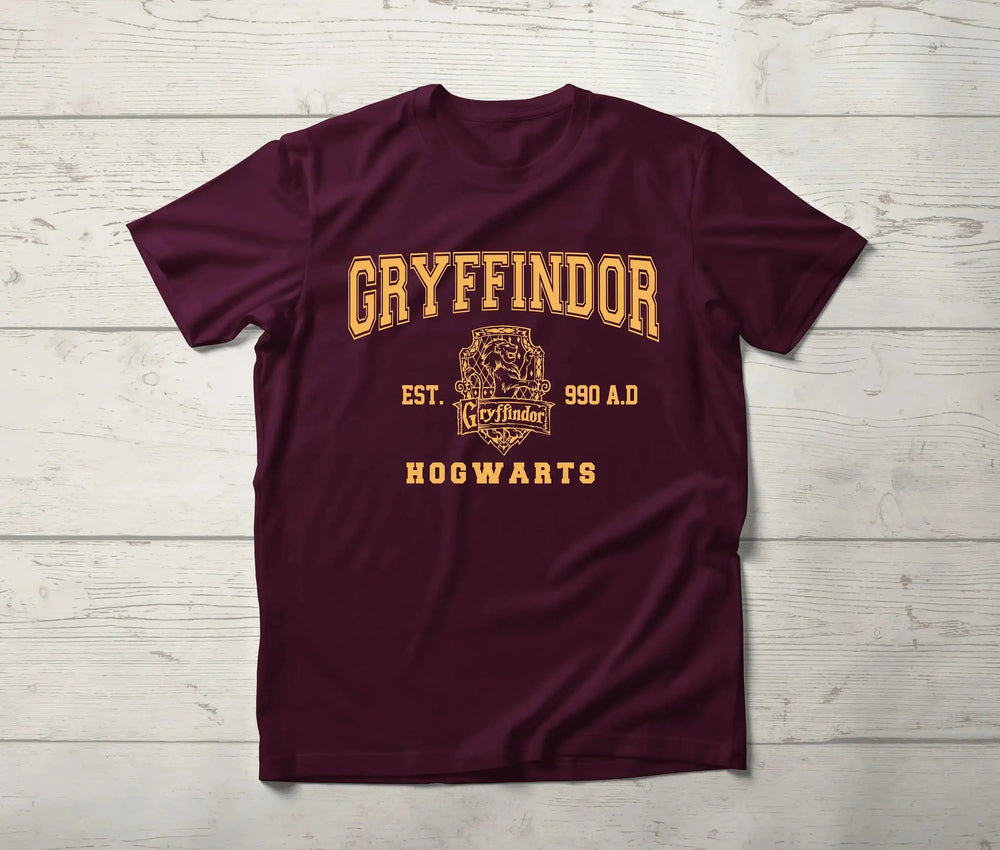Gryffindor House Shirt – Wizard Sport Hogwarts Varsity T-Shirt, Bookish Potter Fan Gift Tee