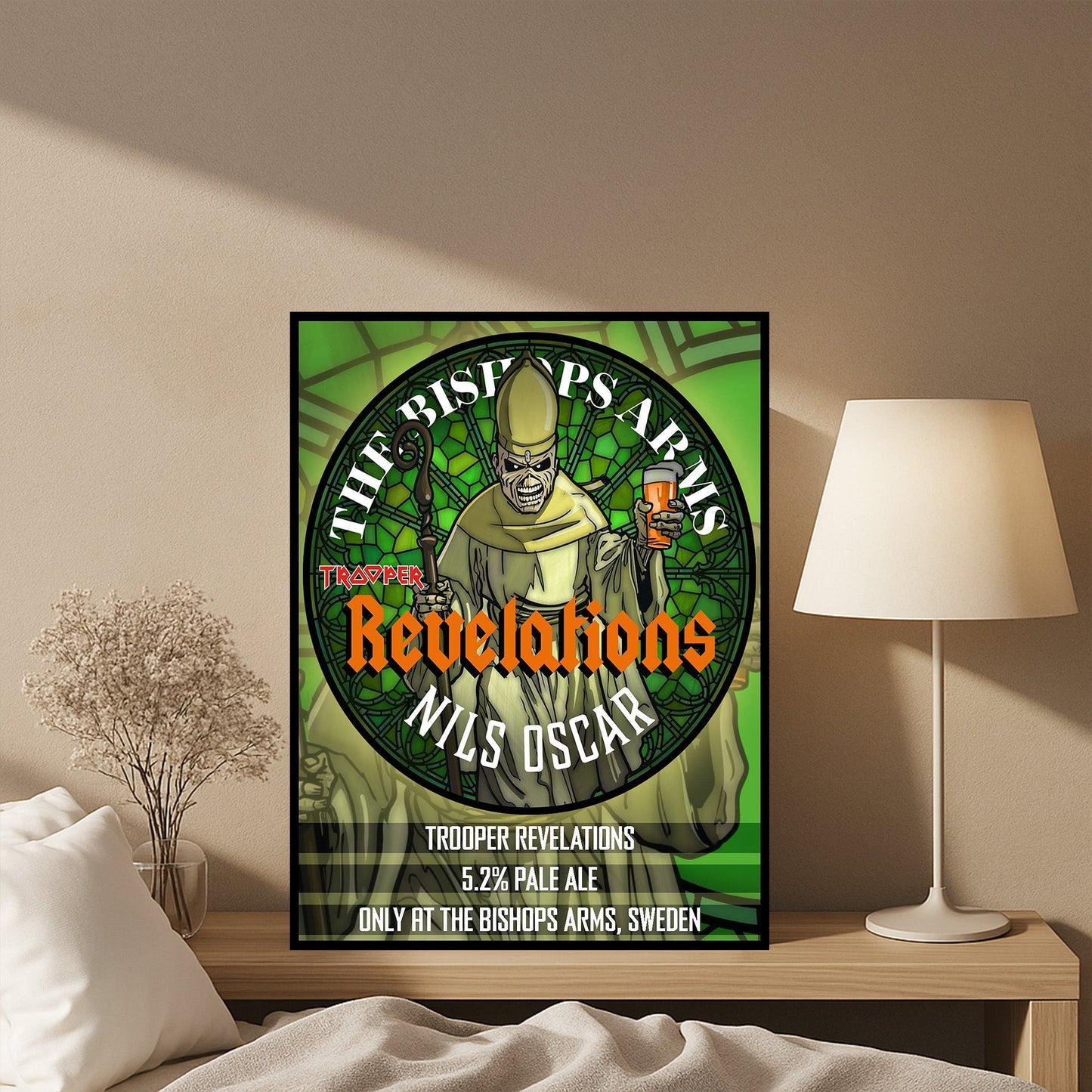 Iron Maiden Trooper Revelations The Bishops Arms Sweden Canvas Poster - Get Trend Merch