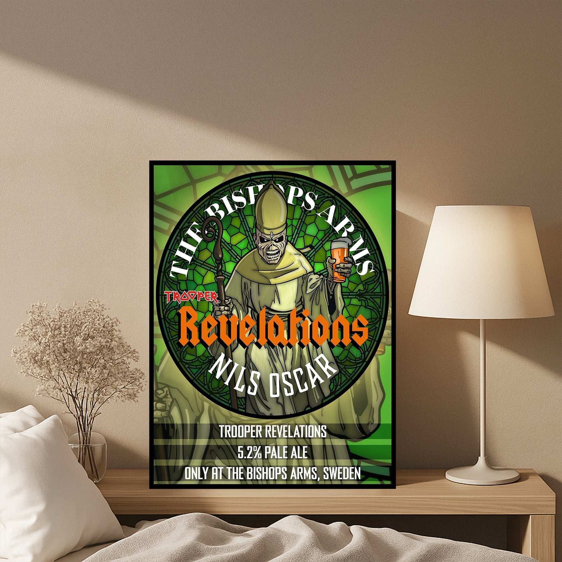 Iron Maiden Trooper Revelations The Bishops Arms Sweden Canvas Poster - Get Trend Merch