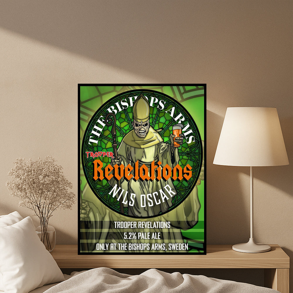 Iron Maiden Trooper Revelations The Bishops Arms Sweden Canvas Poster - Get Trend Merch