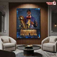 Jalen Williams 2025 NBA Champion Poster Canvas – Basketball Wall Art for Thunder Fans