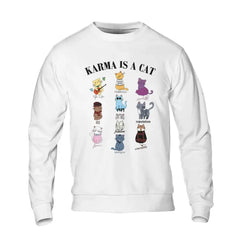Karma Is A Cat Shirt – Taylor Swift Inspired Cat Album Eras Shirt, Swiftie Fan Gift Sweatshirt